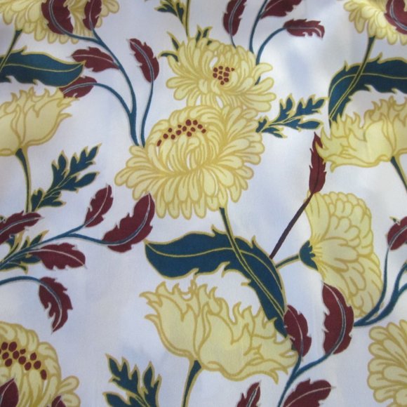 Modcloth Top S Yellow Floral Print Ruffle Retro - Picture 9 of 11